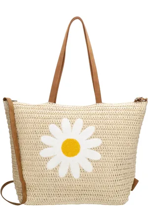 Beagles Fuerteventura Shopper - Schoudertas - Madelief - Riet - Tote Bag