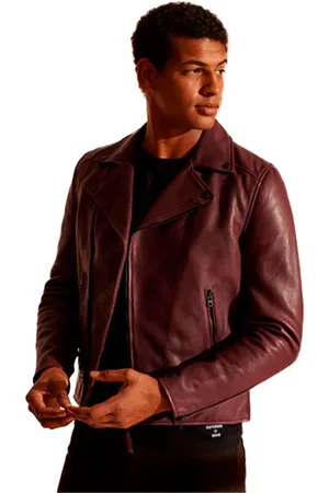 Superdry Leather Biker Jas 2XL Man