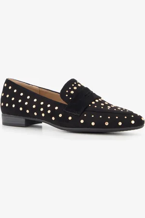 Blue Box Dames loafers met studs