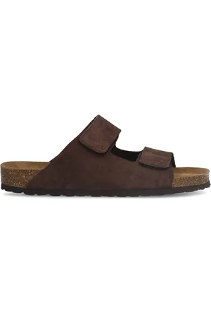 Manfield Heren - Bruine suède slippers