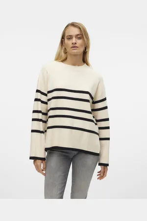 VERO MODA VMSABA LS O-NECK STRIPE PULLOVER GA NOOS Dames Trui