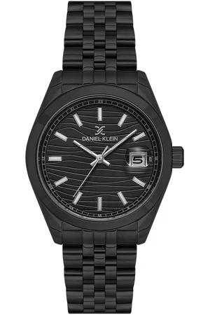 Daniel Klein DK.1.13883-5 - Horloge - Polshorloge - Analoog - Unisex - stalen band - Rond - Metaal - Datumaanduiding - Streepjes - Zwart