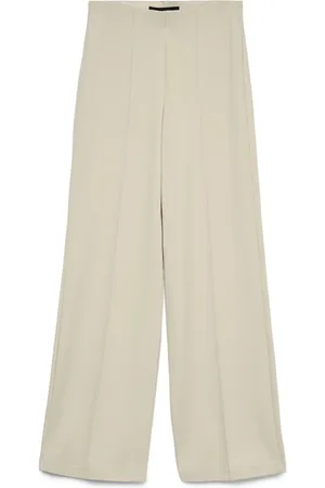 VERO MODA Broek Vmbecky Hw Wide Pull On Pant Noos 10257168 Pumice Stone Dames