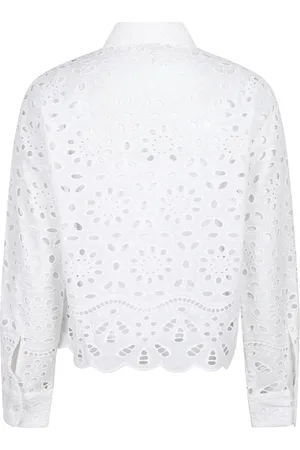 Esqualo Blouse Blouse Broidery Anglaise Sp25 28000 120 Off White Dames