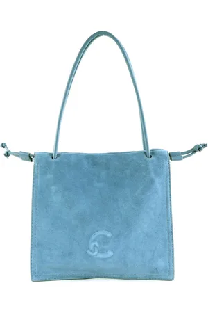 Coccinelle Leren Schoudertas Dulse Suede Handbag Blauw