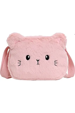 Fashion Favorite Fluffy Schoudertas - Poes | 20 x 15 x 6 cm | Kindertasje | Polyester / Acryl |