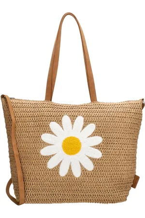 Beagles Fuerteventura Shopper - Schoudertas - Madelief - Riet - Tote Bag