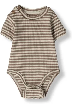 PLAY UP Striped Rib Body Rompers Unisex -