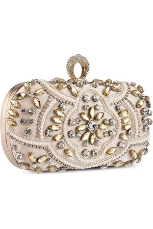 Merkloos Avondtasje Diamanten clutch dames tas met ketting Glanzend strass Handtas Kleine tas voor bruiloft, A-champagne