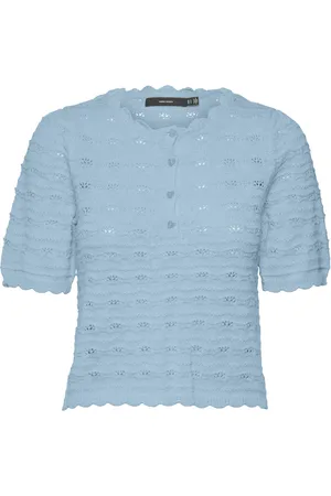 VERO MODA Trui Vmshelby Ss O-neck Pullover Boo 10321768 Airy Blue Dames