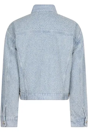 Esqualo Jas Jacket Jeans Damaged Sp25.12000 Light Blue Dames