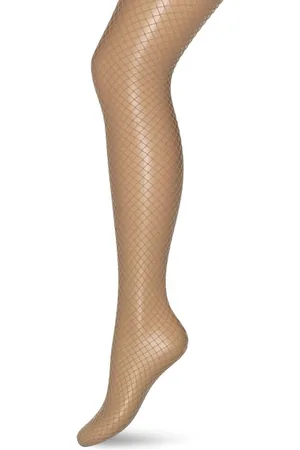 Bonnie Doon Visnet Panty Huidskleur Beige Dames maat L/XL 40/42 - Netpanty - Fishnet Tights - Visnet Patroon - Comfortabele Pasvorm - Stevig Materiaal - Super Elastisch - Doorschijnend - Zand - - BN751994.342