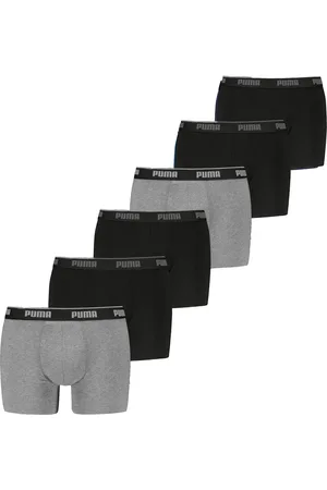 PUMA Boxershorts 6-pack grijs-zwart M