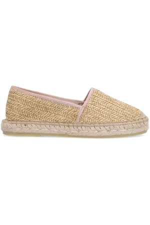 Manfield Dames - gevlochten raffia espadrilles