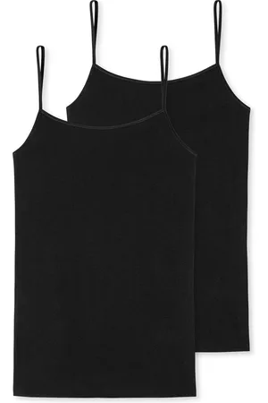 Schiesser 95/5 singlet (2-pack) - dames spaghettitop biologisch katoen