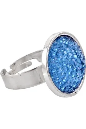 Behave Ring - Verstelbare Zilverkleurige Ring met Glittersteen – Trendy & Elegant | Nikkelvrij