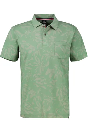 Lerros Heren Polo - 25332281 - 612 Sage Green