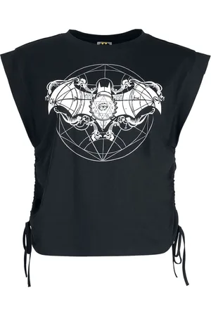 Batman Logo - Gothic Top L Katoen Dames - DC Comics, Fan merch, Film, Superhelden