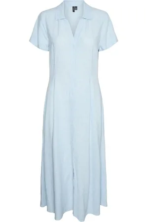 VERO MODA VMLINN SS 7/8 VOLUME DRESS WVN - Dames - Maxi jurken