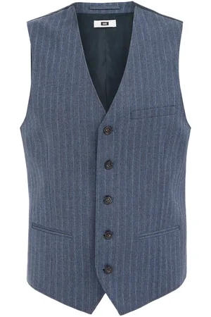 WE Fashion Heren gilet subtiel gestreept