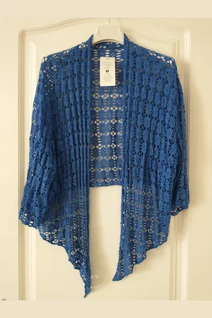 Merkloos Dames vest Vera royal blue bolero one size