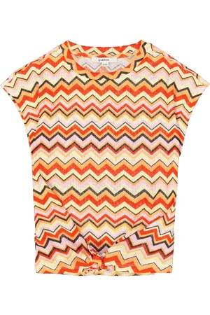 Garcia Meisjes All over print T-shirt Oranje Korte mouw