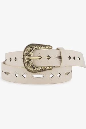 Scapino Dames riem met cowboy western buckle goud