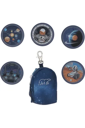 Beckmann Mini tas - Space Mission blue - inclusief 5 buttons - BE-107135A