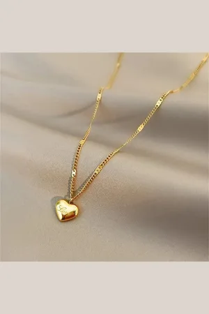 Jaynoi 316L Roestvrij Stalen Goudkleurige Hartketting - Trendy Choker voor Vrouwen