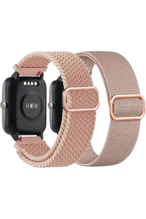Merkloos Gevlochten rekbare nylon horlogebanden compatibel met Veryfitpro ID205L, 19 mm lus elastische stoffen bandjes voor Willful YAMAY SW020 SW021 SW023 SW025 ID205L ID205S ID205U, Fitpolo ID205L