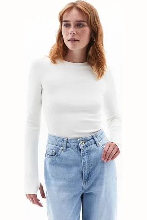 OXXO Crew Neck Tshirt with Long Sleeves Größe M Ice Milk