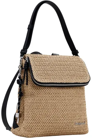 Desigual Vrije tijd rugzak Rugzak Logo Raffia Backpack Beige
