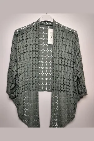 Merkloos Dames vest Vera groen bolero one size