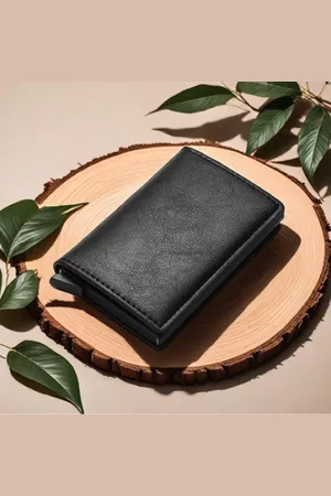 Merkloos Zwarte Minimalistische RFID-Cardholder/ Portemonnee – Anti-diefstal en Stijlvol