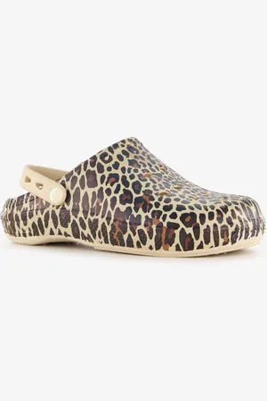 Scapino Dames klompen met panterprint