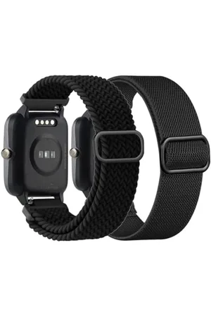 Merkloos Gevlochten rekbare nylon horlogebanden compatibel met Veryfitpro ID205L, 19 mm lus elastische stoffen bandjes voor Willful YAMAY SW020 SW021 SW023 SW025 ID205L ID205S ID205U, Fitpolo ID205L