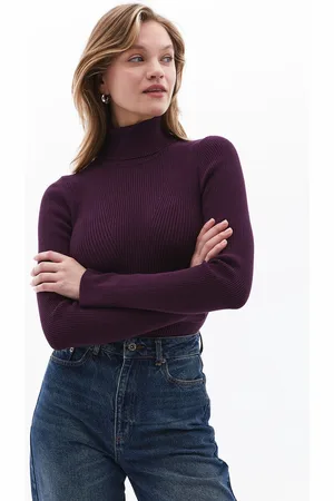 OXXO Turtle Neck Knitwear Sweater Größe M Potent Purple