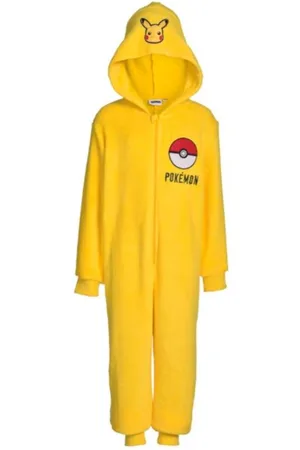 Merkloos Pokémon onesie pokemon - met capuchon - lange mouw - kind - maat 116/122 - 100% polyester