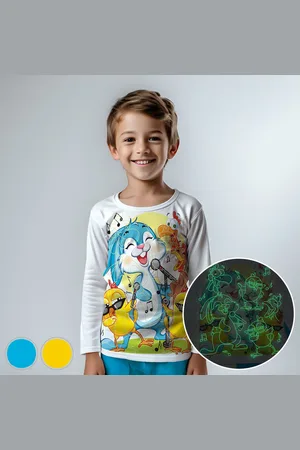 Merkloos Bunny & the Chicks - Glow-in-the-dark pyjama - - maat 92-98 - 2 jaar - 100% katoen