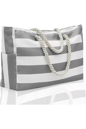 Merkloos Strandtassen voor dames, grote waterdichte strandtas, strandtassen met rits, waterdichte, zandbestendige zwemtas, grote tas，Schattige oversized zwemtassen voor meisjes voor op reis