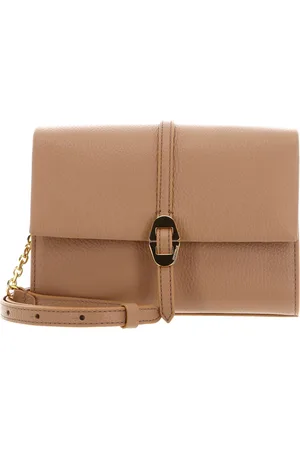 Coccinelle Leren Schoudertas Dorian Mini Bag Grained Leather Oud roze