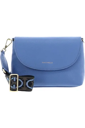 Coccinelle Leren Schoudertas Paulina Mini Crossbody Bag Blauw
