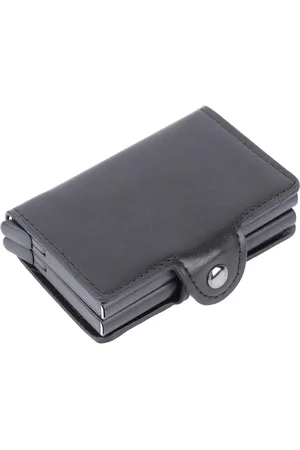 Merkloos Herenportemonnee met RFID-bescherming - Hoge capaciteit aluminium en PU creditcardhouder | Grijs