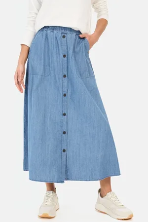 Camel Active Lange denimrok met elastische tailleband