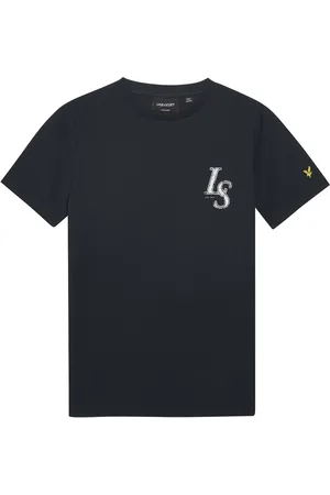 Lyle & Scott Zomer t-shirt jongens - Navy blauw - Monogram print