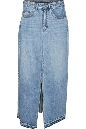 VERO MODA Rok Vmzayla Hr Slit Long Dnm Skirt Li31 10305881 Medium Blue Denim Dames