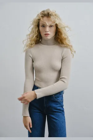 OXXO Turtle Neck Knitwear Sweater Größe L Simply Taupe