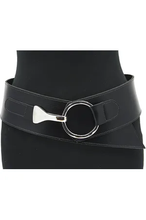 A-zone Dames heupriem - dames riem - 4.5 cm breed - - Echt Leer - Taille: 90cm - Totale lengte riem: 105cm