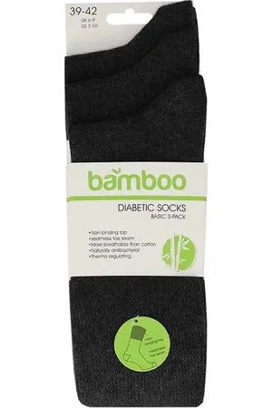 Apollo 3-paar bamboo diabetes sokken - niet knellende boord - Anti knel sokken bamboe - 38