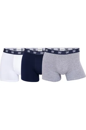 CR7 - Cristiano Ronaldo Heren Boxershorts Effen /Blauw/Grijs 3-Pack